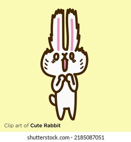 Rabbit character illustration series "Surprising rabbit"