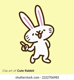 Rabbit character illustration series "Teaching"