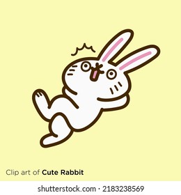Rabbit character illustration series "Rabbit to wake up"