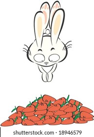 Rabbit Character isolated on white background
