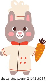 Rabbit Chef Character Vector Illustration