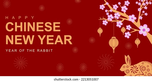 Rabbit Chinese New Year Banner Design