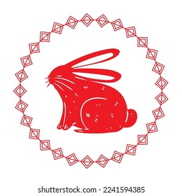 rabbit chinese zodiac animal icon