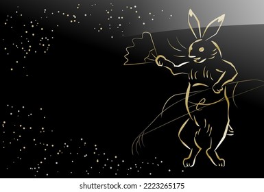 Rabbit of Choju-giga (Animal Caricatures) ,Vector illustration