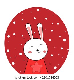 rabbit chrismas fun backround pet