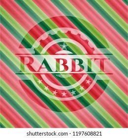 Rabbit christmas badge.