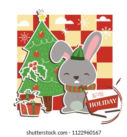 Rabbit Christmas Holiday