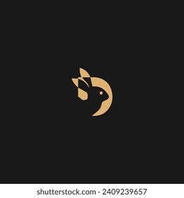 Rabbit Circle Icon Logo icon design template Vector,