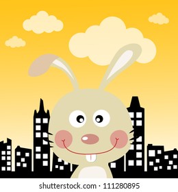 Rabbit in the city