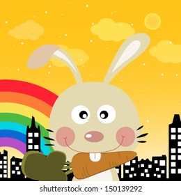 Rabbit in the city