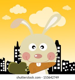Rabbit in the city