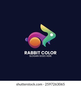 Rabbit Color Gradient Colorful Logo