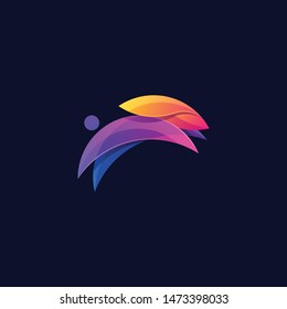 Rabbit Colorful Design Illustration Vector Template.