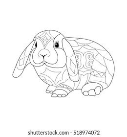 Rabbit. For Coloring Book.