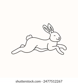 rabbit coloring page for kids