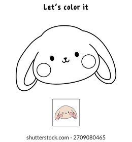 Dibujos para colorear de conejo para niños. Trazo y color Conejo. Dibujo para colorear de conejo. Página para colorear de conejo animal para niños actividad imprimible.