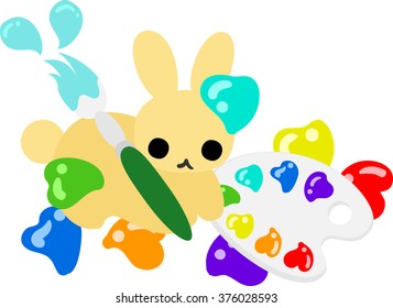 A rabbit and colors