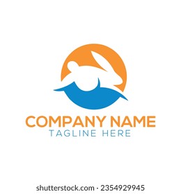 rabbit Company logo icon, Healthy care pet icon
