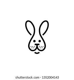 rabbit concept logo line modern
