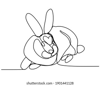 Rabbit Continuous one line