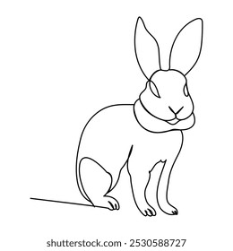 Rabbit continuous single line art outline drawing sketch stroke illustration
Bunny line art style icon set. Rabbit line art icon collection. Set of abstract outline. Continous line drawing rabbit mini