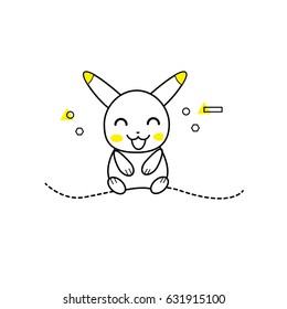 Rabbit cute animal illustrations