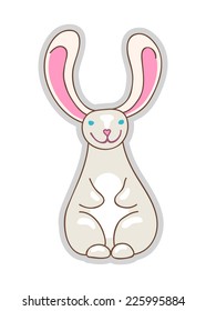 Rabbit. Cute bunny animalistic cartoon character