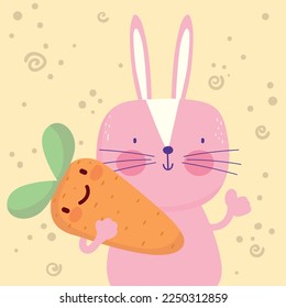 rabbit and cute carrot food
