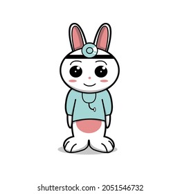 rabbit cute cartoon character vector illustration  design