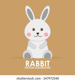 rabbit cute design, vector illustration eps10 graphic