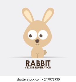 rabbit cute design, vector illustration eps10 graphic