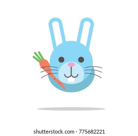 rabbit cute head character