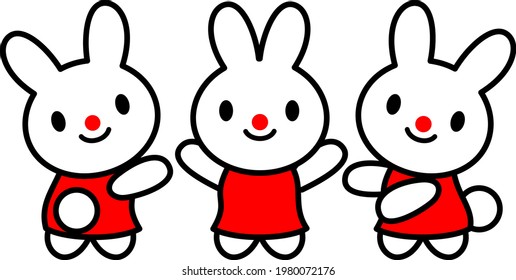 Material de ilustración de vector simple de conejo