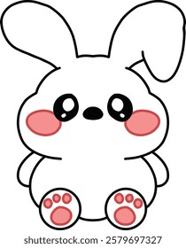 rabbit cute vector full color