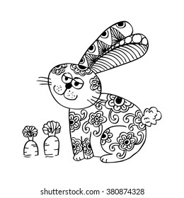 Rabbit. Decorative style illustration.