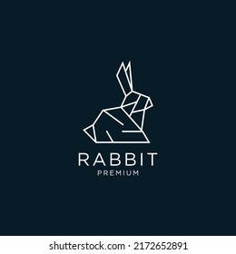 Rabbit design icon logo template