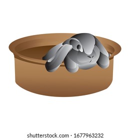 Rabbit design with silver color concept