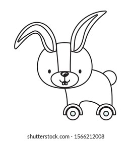 Rabbit design, Toy childhood play fun kid game gift and object theme Vector illustration