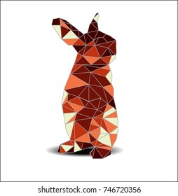 Rabbit with design vector, illustration