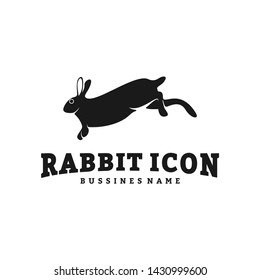 Rabbit Design Vector. Silhouette of Rabbit. Vector illustration