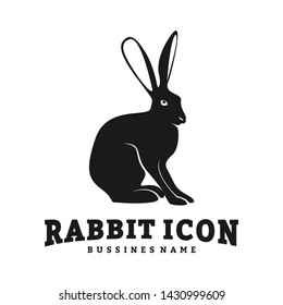 Rabbit Design Vector. Silhouette of Rabbit. Vector illustration