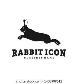 Rabbit Design Vector. Silhouette of Rabbit. Vector illustration