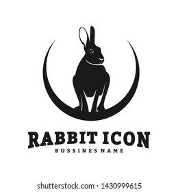 Rabbit Design Vector. Silhouette of Rabbit. Vector illustration