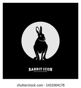 Rabbit Design Vector. Silhouette of Rabbit. Vector illustration