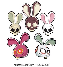 rabbit, devil, monsters, halloween, character, animal