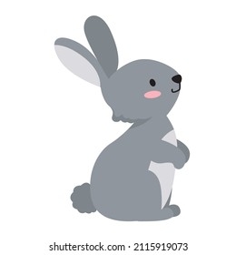 rabbit. digital image vector illustration. logo emblem and icon