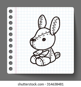 rabbit doll doodle