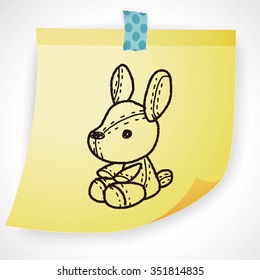 rabbit doll doodle