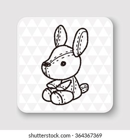 rabbit doll doodle