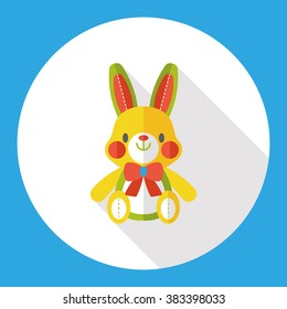 rabbit doll flat icon